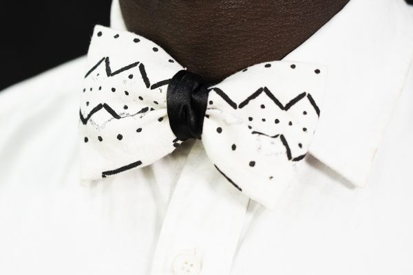Noeud papillon simple en pagne bogolan