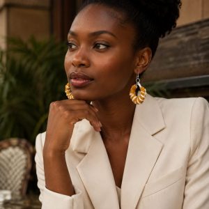 boucle d’oreilles en pagne africain bogolan bijoux africains femme boucles d’oreilles fait main
